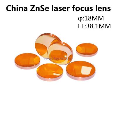 China China material ZnSe CO2 laser lens 18MM diameter focus length 38.1MM for laser machine for sale