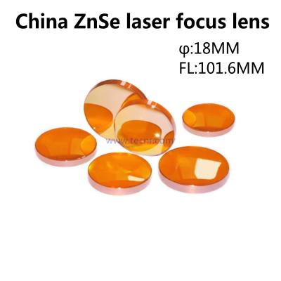 China China ZnSe optical laser lens 18MM Diameter 101.6MM focus length for laser cutting machine for sale