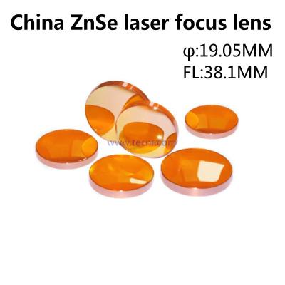 China China ZnSe lens 19.05MM diameter FL38.1MM CO2 laser focus lens work with laser cutting machine for sale