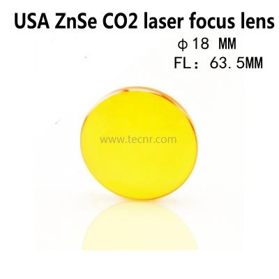 China high quality USA material ZnSe laser lens 18MM diameter 63.5MM focus length for sale