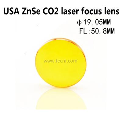 China high quality USA  ZnSe meniscus 19.05MM Diameter CO2 laser focus lens 50.8MM Focus Length for sale