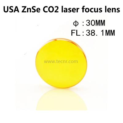 China imported USA ZnSe CO2  laser optical lens 30MM Diameter 38.1MM Focus length for laser cutting machine for sale