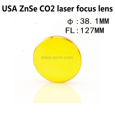 China imported USA  ZnSe CO2 laser lenses 38.1MM diameter 127MM focus length for laser engraving machine for sale