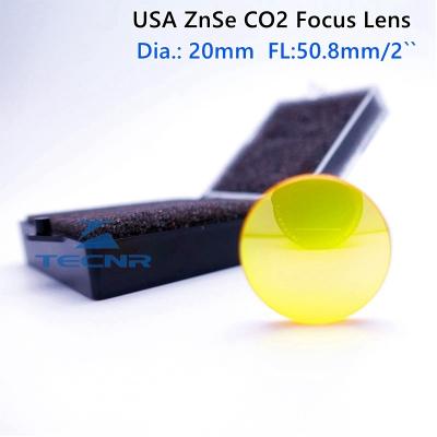 China high quality USA ZnSe CO2 laser lens 20MM Diameter 50.8MM Focus Length focusing lens for sale