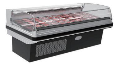 China Butcher Supermarket Meat Deli Display Case MC2 R404a for sale