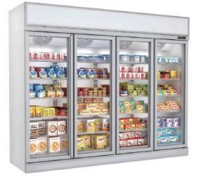 China Da porta levantar-se refrigerar de ar de vidro comercial do congelador 3200L R404a à venda