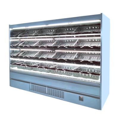 China Vegetable Fruit Open Front Display Cooler Refrigerated Display Cabinet plug in for sale