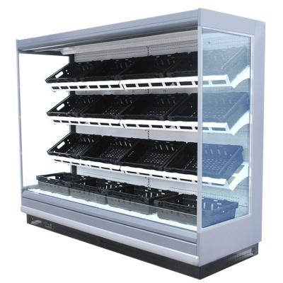 China Fruta el tipo remoto refrigerado del gabinete del refrigerador de la exhibición de Multideck del refrigerador de la exhibición de la legumbre en venta