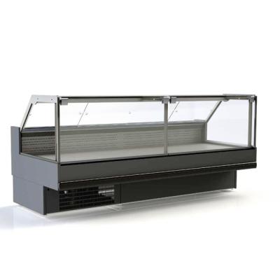 China Rectangular Glass Meat Deli Display Case For Cheese Salad Seafood for sale