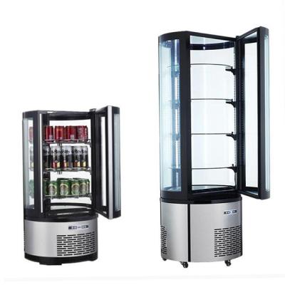 China Countertop Rotating Refrigerated Cake Display Case 100L  commercial glass door cooler for sale