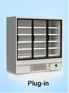 China Stand Up Glass Freezer Plug In Type Upright Display Coolers for sale