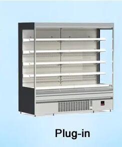 China Refrigerador médio da exposição da plataforma aberta da temperatura à venda