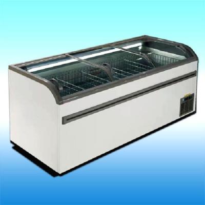 China Congelador de vidro refrigerando estático da caixa da porta à venda