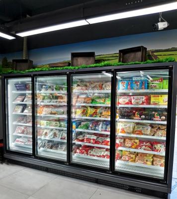 China Self Contained Commercial Glass Door Freezer for sale
