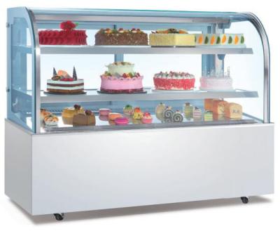 China Pie Cake Display Glass Cabinet R404a R290 Ventilated Cooling for sale