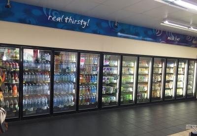 China Paseo comercial del supermercado en congelador de refrigerador en venta