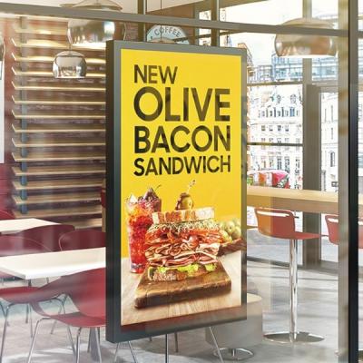 China 32 Inch Lcd Window Display Advertising Fast Food Restaurants Single Sided for sale