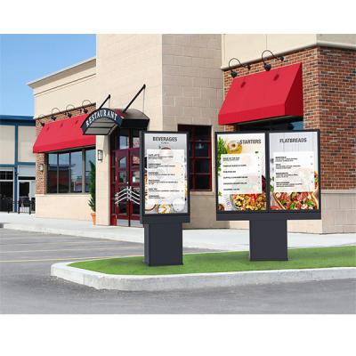 China 55inch Signage Outdoor Drive Thru Menu Boards Small Business 3000nits for sale