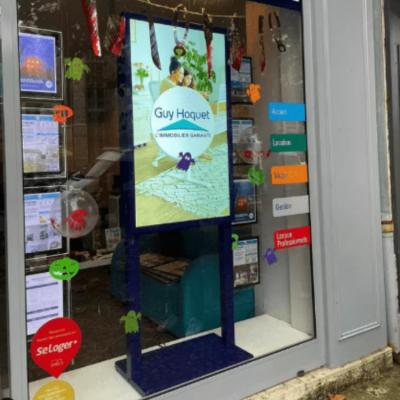 China 49 Inch Double Sided LCD Screen Window Displays Advertising Dual Sided Monitor for sale