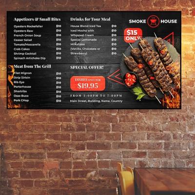 China 55 Inch Lcd Digital Menu Board For Coffee Shop Cafe Restaurants for sale