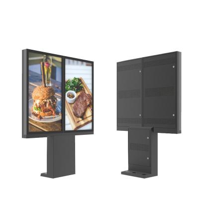 China 65 polegadas publicidade exterior LCD sinalização digital Totem quiosque IP56 impermeável vertical Drive-Through painel de menus à venda