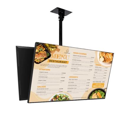 China 8mm Ultra Narrow Restaurant Indoor Digital Menu Board For Fast Food Advertising for sale