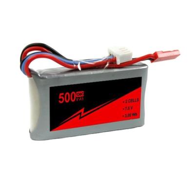 China 7.6V 65~130C 2s 500mah Lipo Battery FPV RC Drone Battery  High Voltage for sale