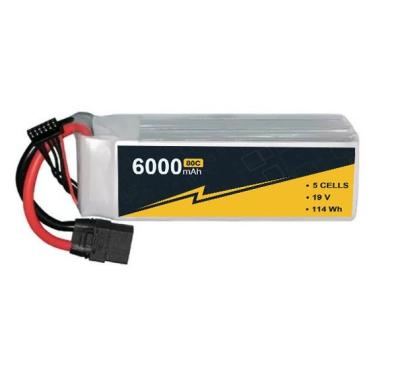 China 6000mAh 19v 5S1P FPV Lipo Battery High Voltage Lipo Battery Chargeable for sale