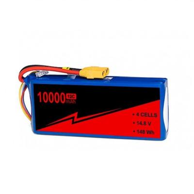 China 14.8V 4s 10000mah Lipo Battery 12C 25C With W/XT-30 Rc Helicopter Battery for sale