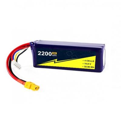 China 14.8V 2200mah 4s Lipo Battery 75C For FPV Drone Airplane RC Boat Car Models for sale