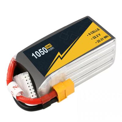 China 1050mAh 22.2V 6s Drone Battery 130C for sale