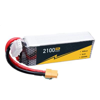 China Overcharge Protection 2S 3 Cells Drone Lipo Battery 22.2V 2100mAh 100c for sale