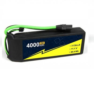China 11.1V 75C RC Airplane Battery 4000mAh 3S With W/XT-90 Connector for sale