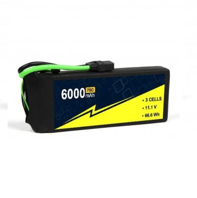China 6000mAh 3S 11.1V  75C RC Airplane Battery Pack With W/XT-90 Long Life for sale