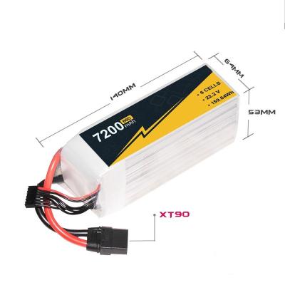 China 7200mAh 22.2V 6s RC Airplane Battery for sale