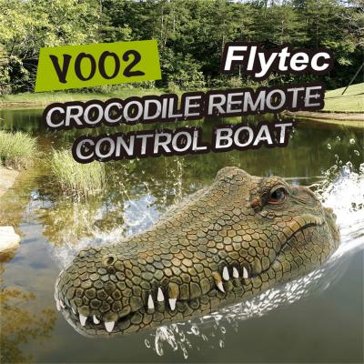 Cina 2.4ghz Controllo remoto RC Simulazione barca RC Crocodile testa colore dell'esercito in vendita