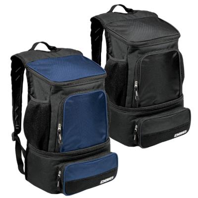 中国 600D ポリエステル学校のラップトップのバックパック袋、フリーザーのクーラー袋の黒/青 販売のため