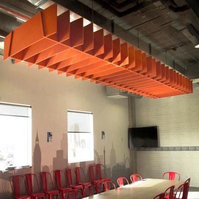 China SGS  OEKO 47 Colors Polyester Ceiling Mounted Acoustic Panels for sale