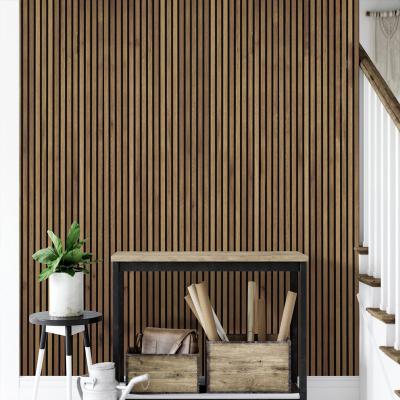 China Modern Vertical Acoustic Wood Slat Panels Environmental Soundproof for sale