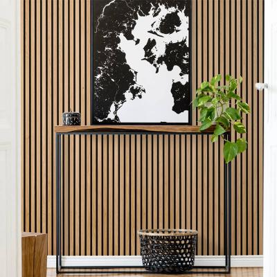 China 22mm Soundproof MDF Wooden Slatted Wall Panels Decoration for sale