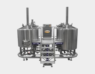 China Direct Fire Heating Micro Brewing Equipment Two Tanks For Brewery / Pub / Hotel for sale