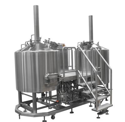 China Steam Heated 7 BBL Micro Breweries , Stainless Steel Lauter Whirlpool Tun + Mash Kettle Tun for sale
