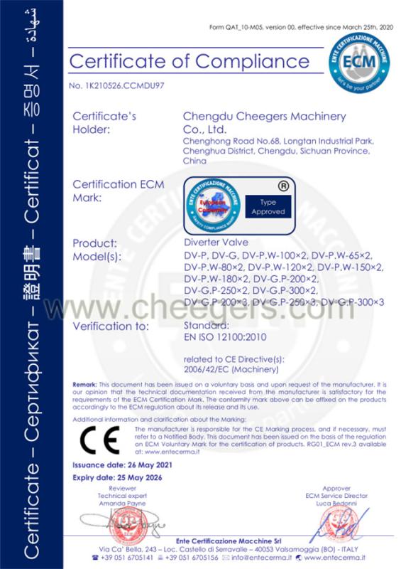 CE - Chengdu Cheegers Machinery Company Limited