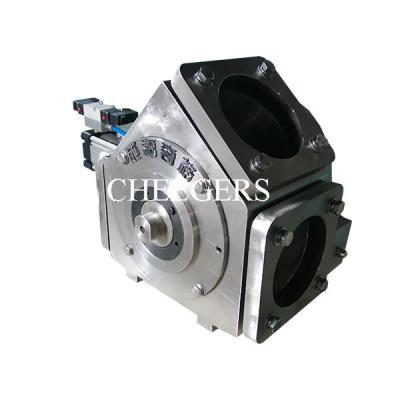 China Powder Transmission Plug Diverter Valve Q235A DN150 Two Way for sale