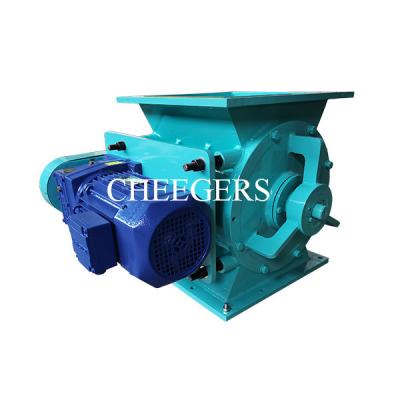 China Rice Husks Rotary Discharge Valve 10 Tons/hr Rigid Impeller Feeder for sale