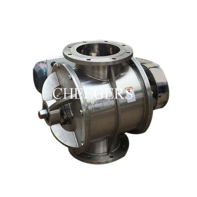China 1.5KW 0.06mm Pneumatic Rotary Valve Oats Flour Material Handling for sale