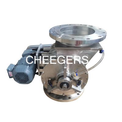 China Airlock Sanitary Rotary Feeder Valve With Hardened Helical Gear Motor for sale