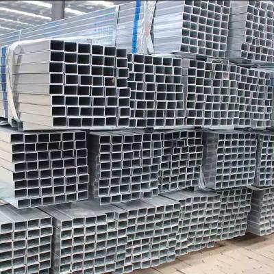 China Q235B galvanized square rectangular tube curtain wall thick wall decoration 40*40 hot dip galvanized square tube for sale