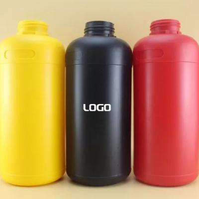 China 1000ml HDPE Plastic Container Ink Plastic Chemical Bottles Empty With Plastic Screw Cap for sale