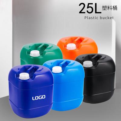 China 25L Square Shape HDPE Plastic Drums Chemical Sealed Blow Molding Square Bucket for sale
